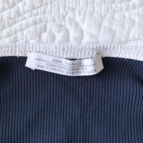 Zara Ribbed Bodysuit Navy - Picture 5 of 5